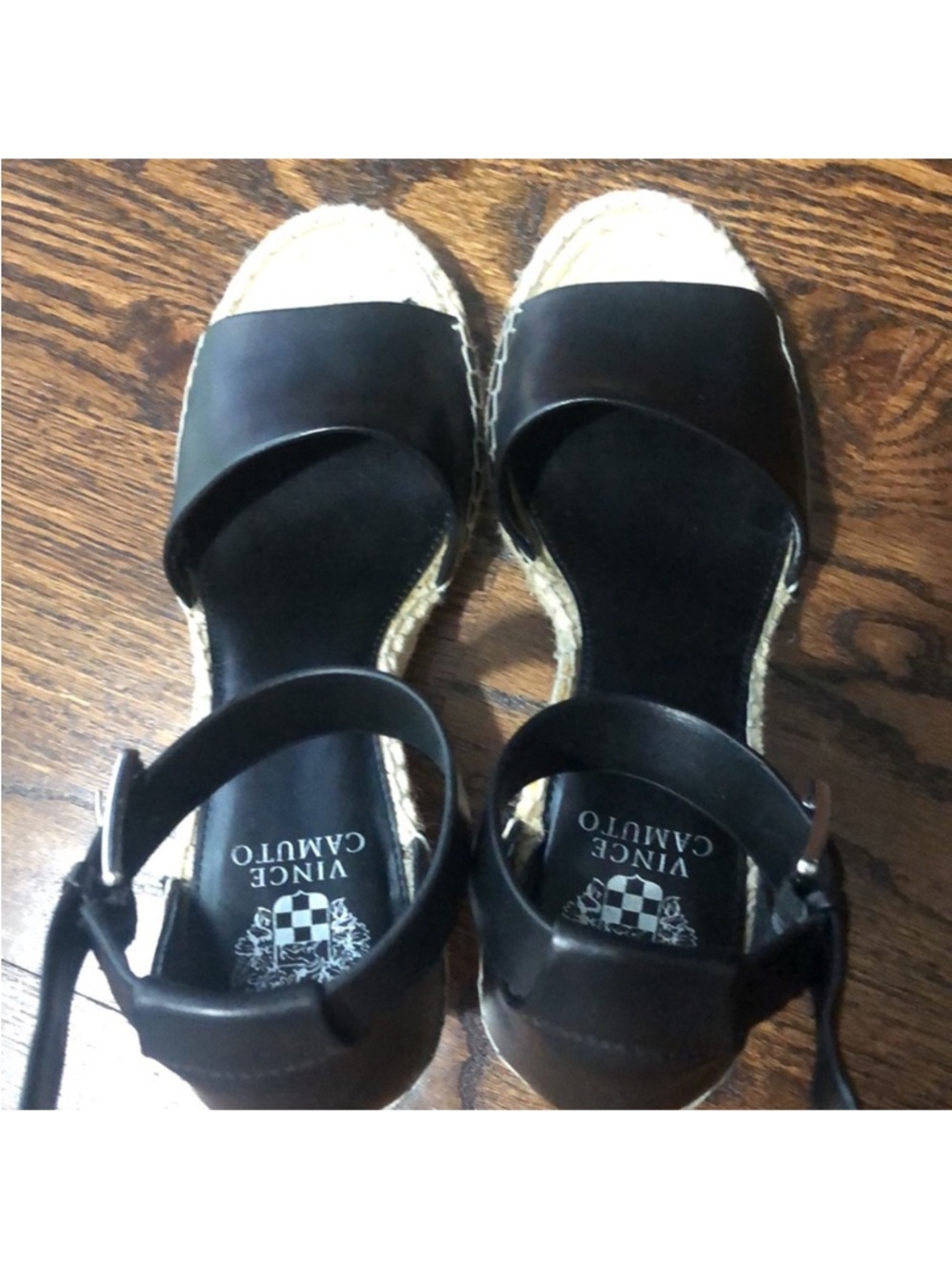 Vince Camuto Black Meddrina Ankle Strap Espadrille Sandal Size 10 - Picture 6 of 11